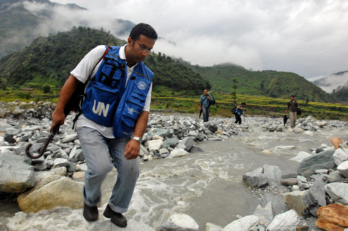 UN Personnel Visits Remote District in Nepal